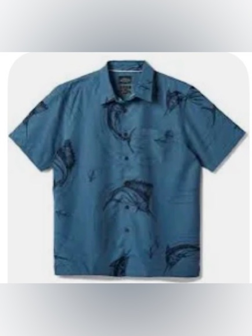 Quiksilver Waterman The Chase Button Down Shirt ,Sea Blue, Size Medium, NWT